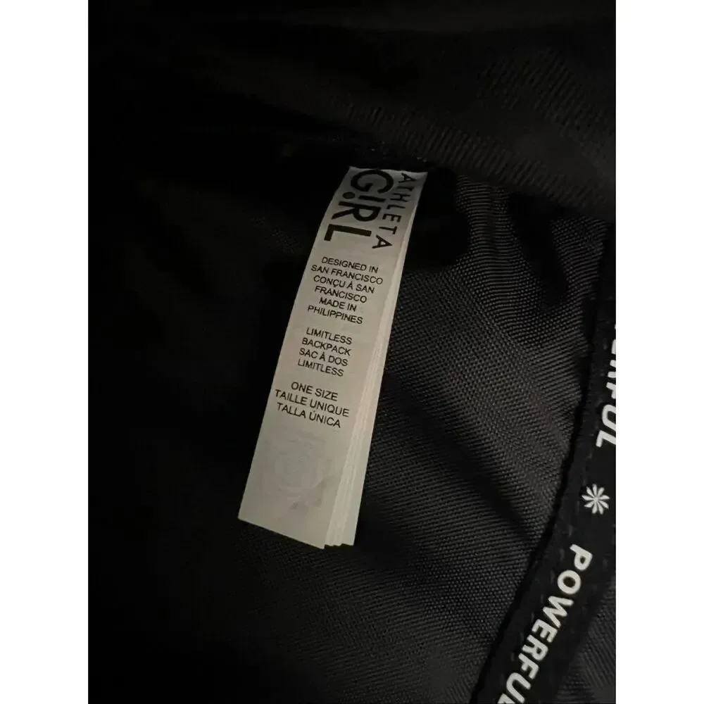 NWOT Athleta Girl Black Gray Camo Limitless Backpack
